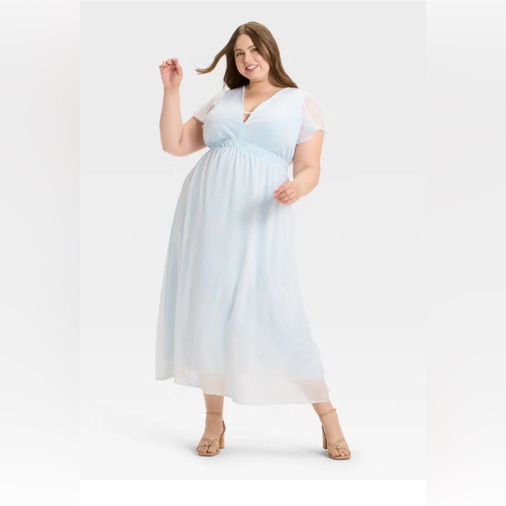 Plus size A New Day Light Blue Maxi Dress size XXL